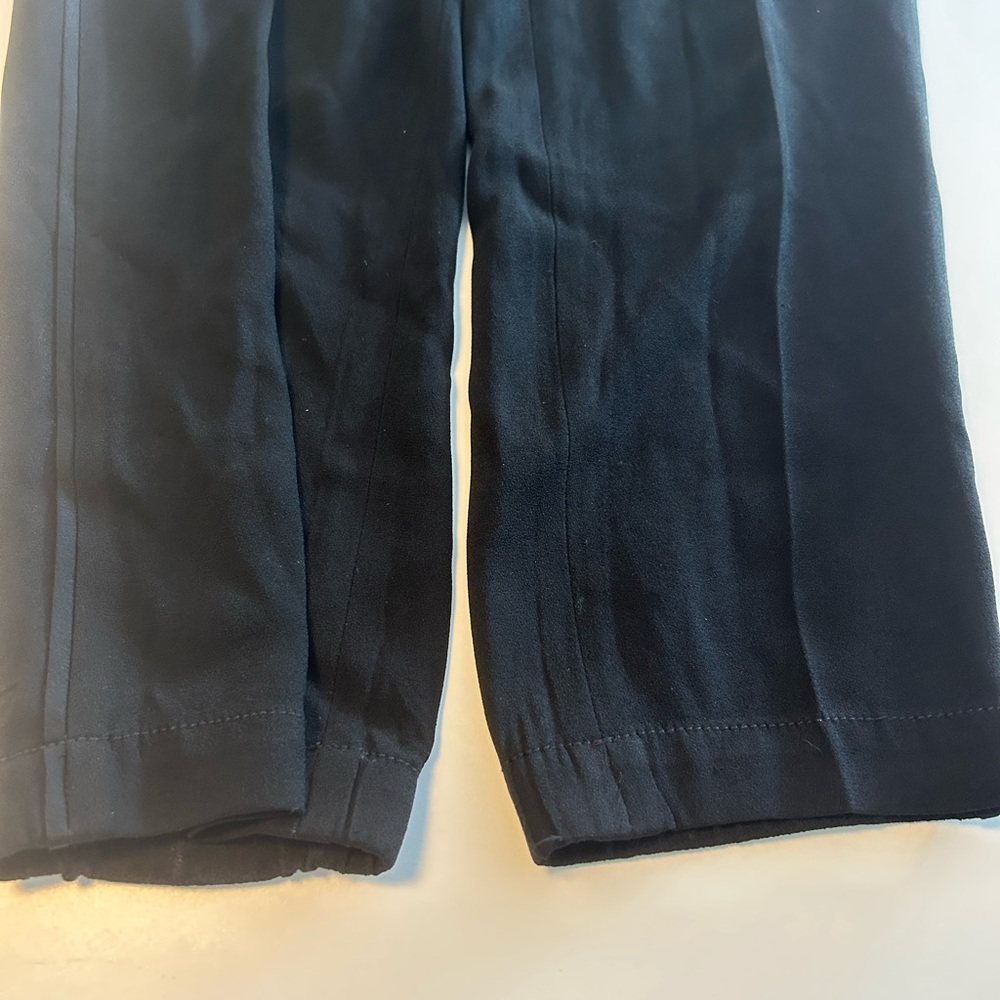 Vince Pants, elastic back drawstring waist loops, side back pockets, black, Sz S - Picture 5 of 16